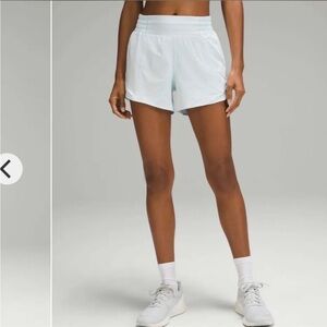 Lululemon Hotty Hot High-Rise Lined Short 4" Sheer Blue